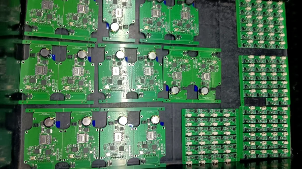 Populated circuit board panels ready for assembly