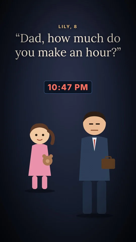 “Dad, how much do you make an hour?”